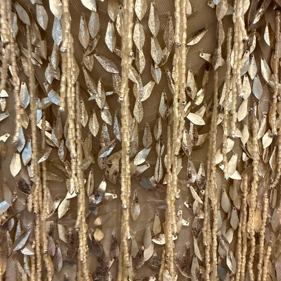 Liv Foster Gold Beaded Scoop Neck Mini Dress Size 6 NWT - Picture 12 of 12